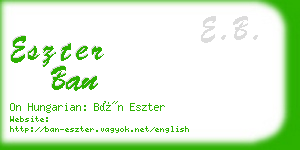 eszter ban business card